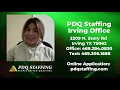 PDQ Staffing Irving Office - Warehouse Jobs