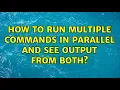 How to run multiple commands in parallel and see output from both 4 Solutions