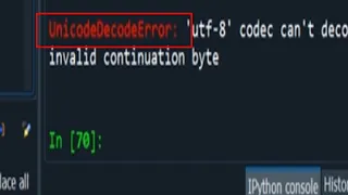 UnicodeDecodeError