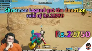 shreeman legend got a highest donation raid of rs 22750 from hongkong highest superchat 