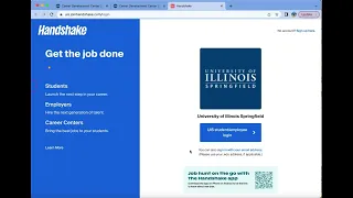 Logging in to UIS Career Connect powered by Handshake