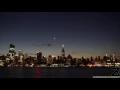Crescent Moon Rise and Sunrise Time-Lapse in New York City