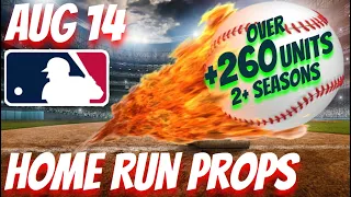 Best HOME RUN Picks August 14 2026 MLB Bets Predictions