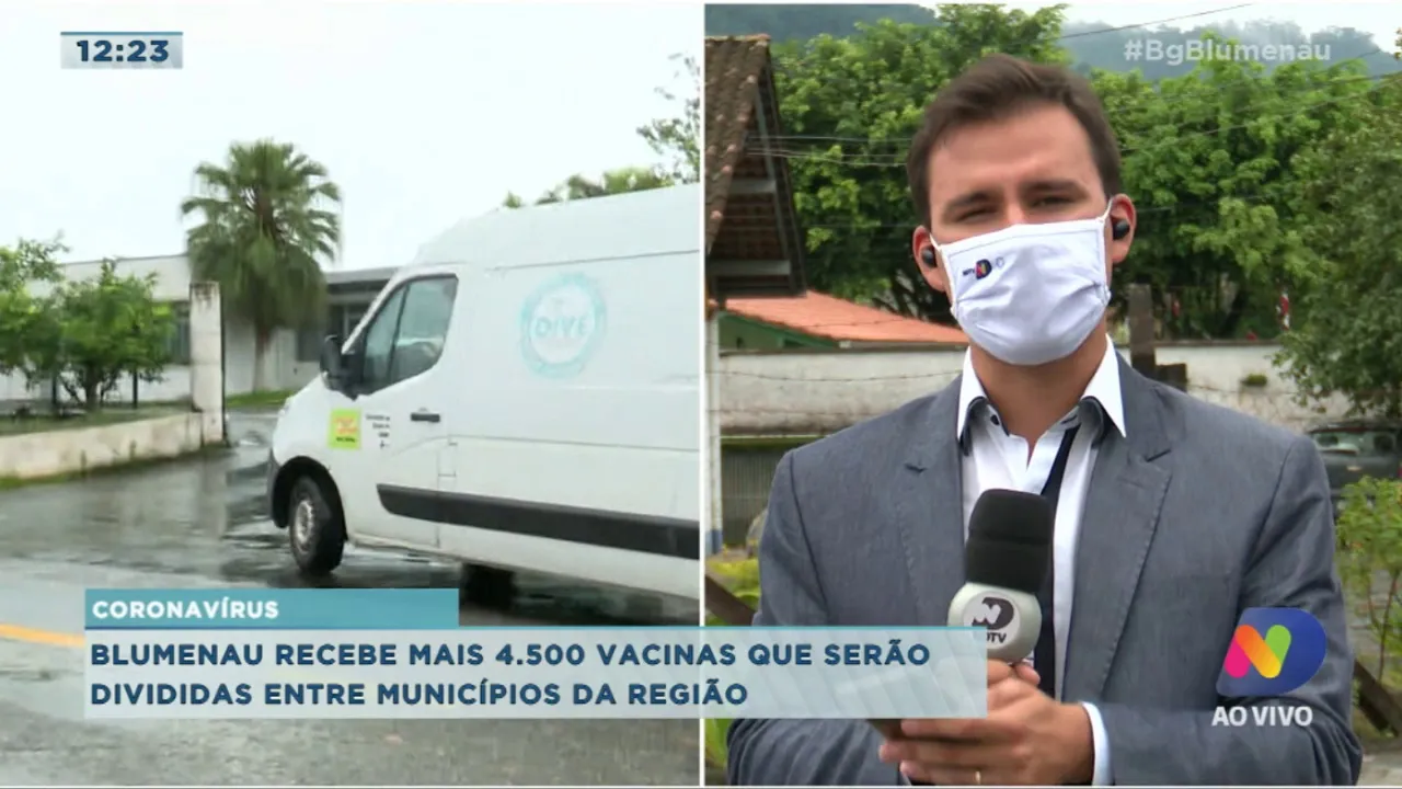 Mais 4,6 mil doses de vacina contra a Covid-19 chegam a Blumenau