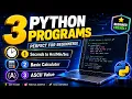 3 Beginner Python Programs You Must Know Time Converter Calculator ASCII Value