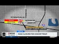 Sparks road closures for concert