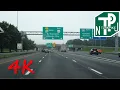 New Jersey Turnpike Exits 1 to 6 northbound 4K