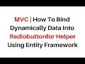 mvc radiobuttonfor binding data from database asp net c