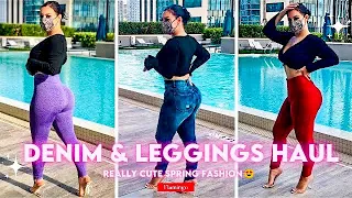 great fit leggings try on haul denim jeans u0026 leggings haul with flamingo