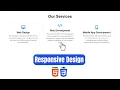 Creating a Responsive Our Services Page with HTML CSS Services Section Web Design