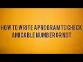 How to Write A Program to Check Amicable Number Or Not in java Important Interview Programs