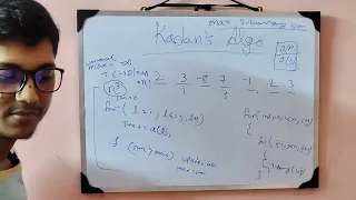 Kadane s Algorithm Explained - Maximum Subarray Sum in O n