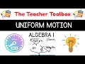 Uniform Motion Problems Algebra 1