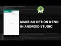 Make an Options Menu in Android Studio and Kotlin