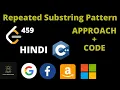 Repeated Substring Pattern Leetcode Leetcode 459 Leetcode September Challenge Hindi