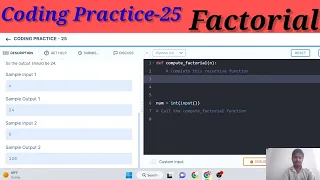 Coding Practice 25 Factorial Nxtwave CCBP