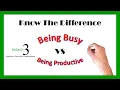 The Difference Between Busy and Productive At Work
