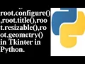 Geometry Management in Tkinter root title Set Background Colour of window screen in python Tkinter