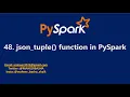 48 json - tuple function in PySpark Azure Databricks