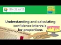 Understanding and calculating confidence intervals for population proportions - statistics help