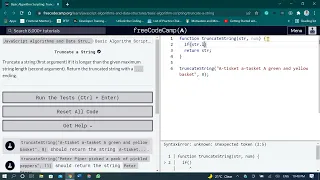 truncate a string javascript challenge