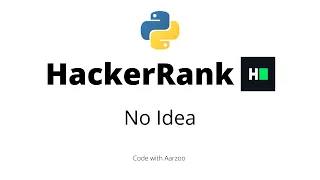 No Idea HackerRank Solution