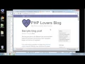 Learn how to create a PHP Lovers Blog using PHP and MySQL - Part 2
