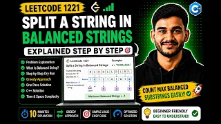 LeetCode 1221 Split a String in Balanced Strings Explained in C Step-by-Step