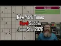 NYT Hard Sudoku Walkthrough June 5 2026