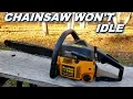 Poulan chainsaw won t idle