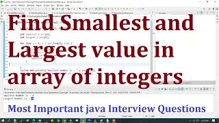 How to find smallest and largest number in an array of integers java interview questions