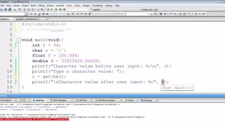 C Programming Tutorial User Input with Getche Function Chap-2 Part-19