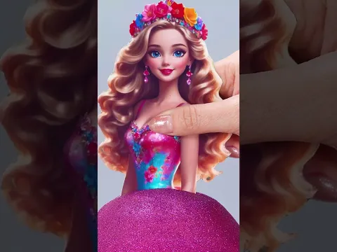 👑✨ Princess Doll Cake | A Sparkling Sweet Surprise 💖  #cake #tsunami  #satisfying