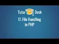 File Handling in PHP