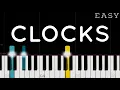 Coldplay - Clocks EASY Piano Tutorial