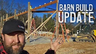 Framing Trusses and WE HAVE A ROOF Barn Build - Part 2