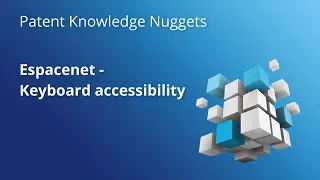 Espacenet - Keyboard accessibility