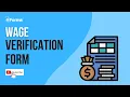 Wage Verification Form EXPLAINED