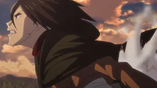 Mikasa Ackerman badass attack on titan moments season 1 and 2 English dub