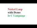 Nested Loops with Demo in C Language in Urdu Hindi