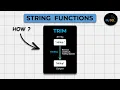 String Functions in SQL Trim Function SQL Series