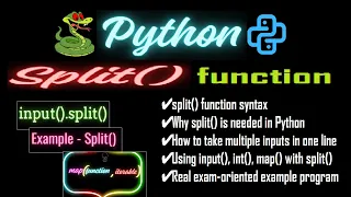 Python split in 180 Seconds input int map Trick
