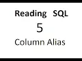 Column Alias SQL Tutorial 5