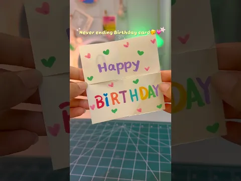Never ending Birthday Card 🥳💗#shorts #art #drawing  #youtubeshorts