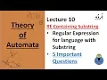 Lecture 10 regular expression containing substring not containing substring 00 101 automata
