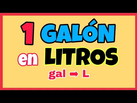 Download MP3 💥 Cuántos LITROS tiene un GALÓN | gal ➡ L