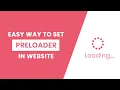 How To Add Preloader In Website HTML CSS Javascript How To Add Loading Animation To Website