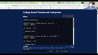AP CSP Pseudocode Selection
