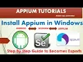 Appium Tutorial - Download And Install Appium In Windows