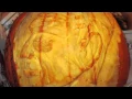 Pumpkin carving Frankenstein and his bride